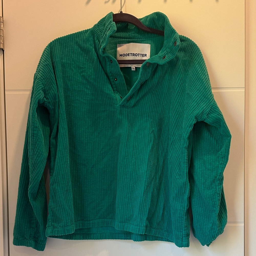 Green Corduroy Women's Tunic